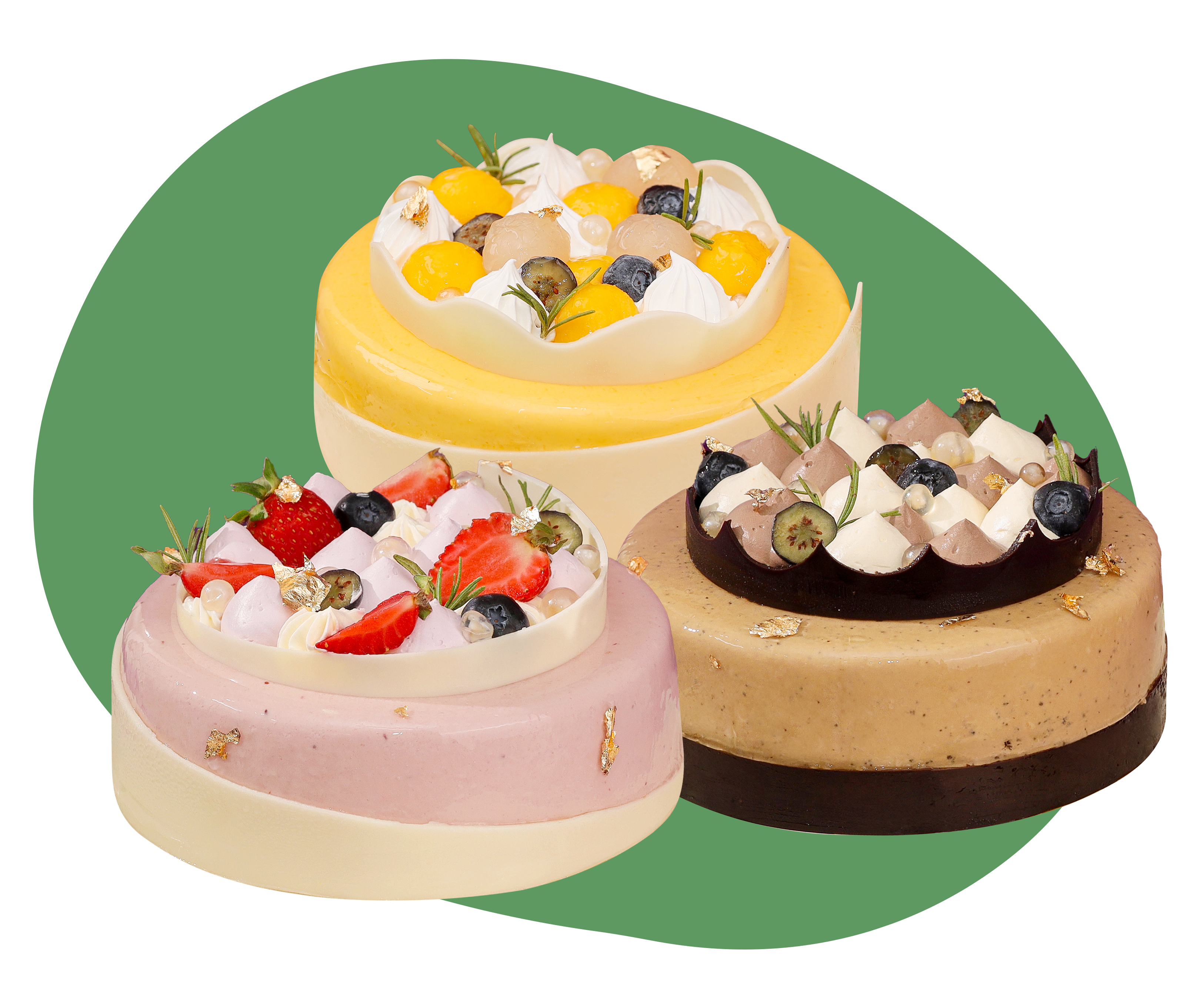 banner bộ sưu tập bánh mousse