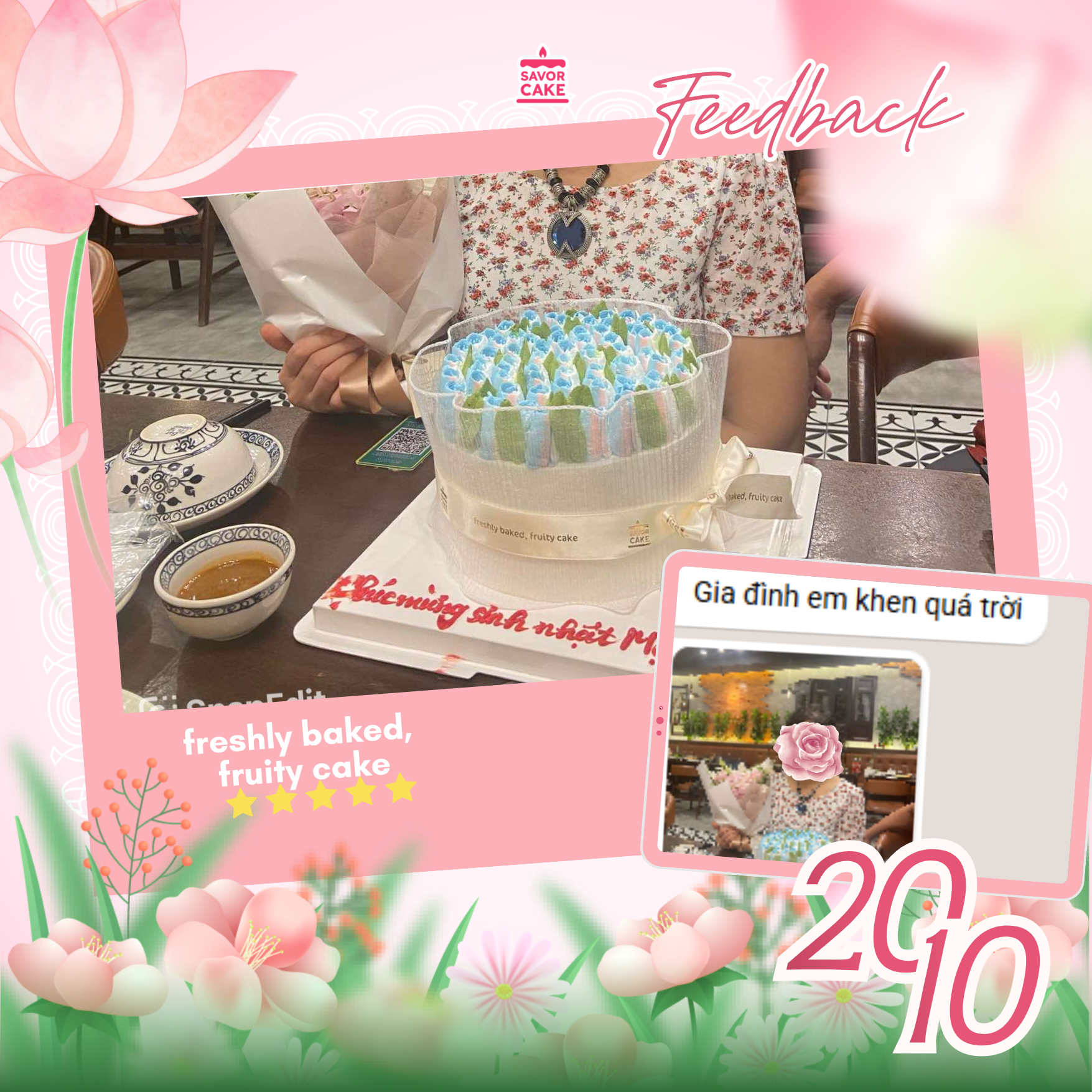 ảnh feedback bánh savor