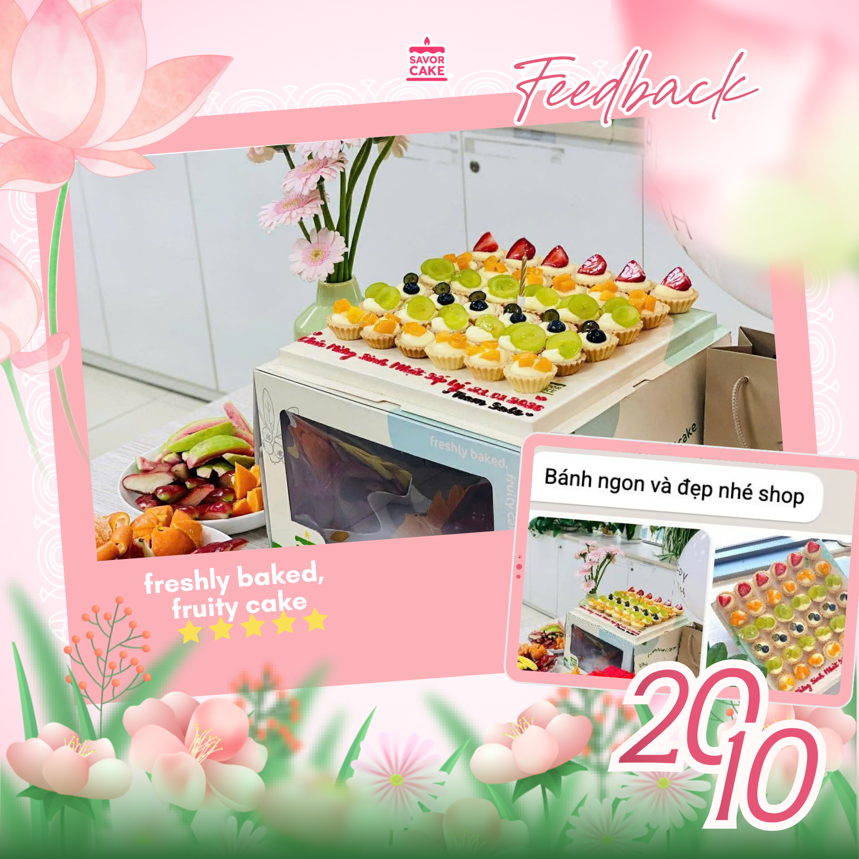 ảnh feedback bánh savor