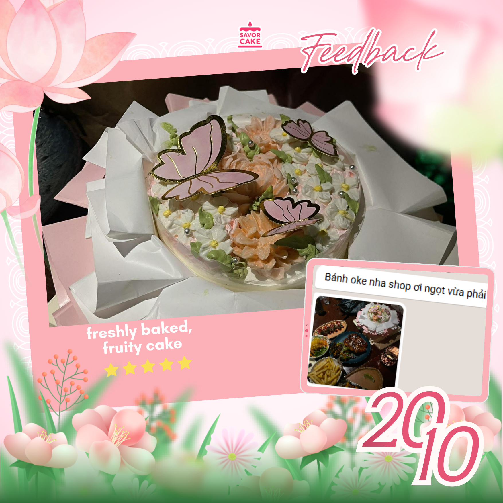 ảnh feedback bánh savor