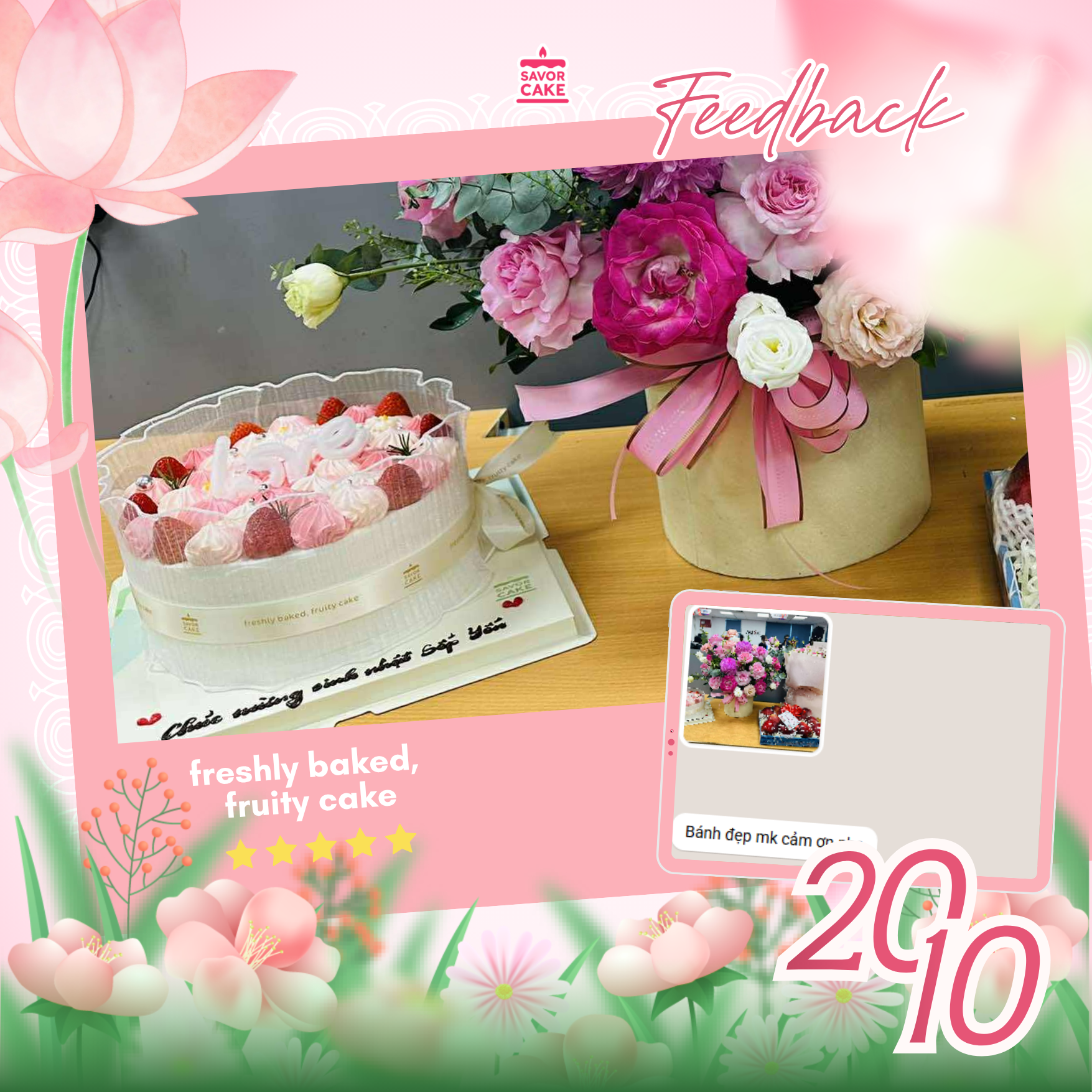 ảnh feedback bánh savor