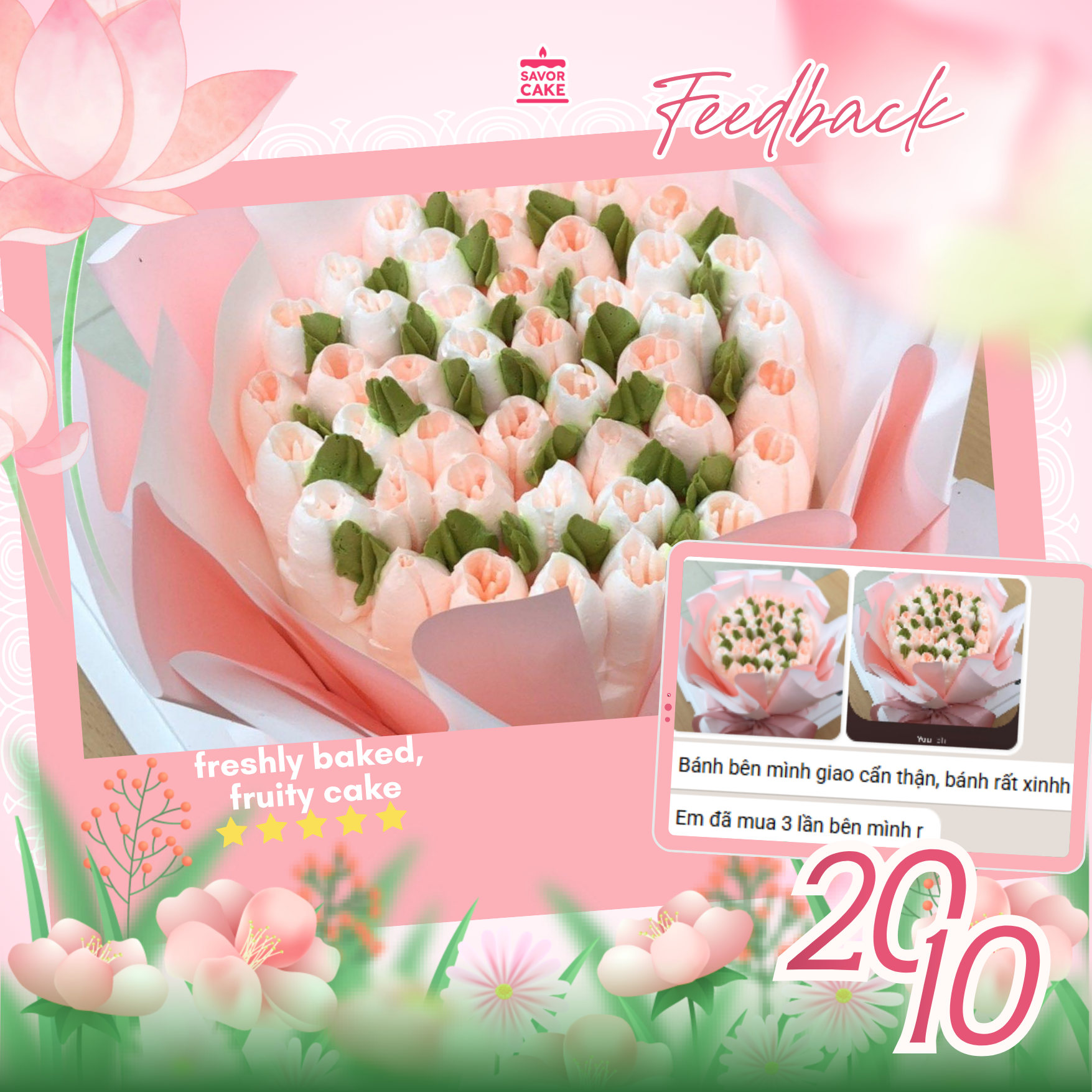 ảnh feedback bánh savor