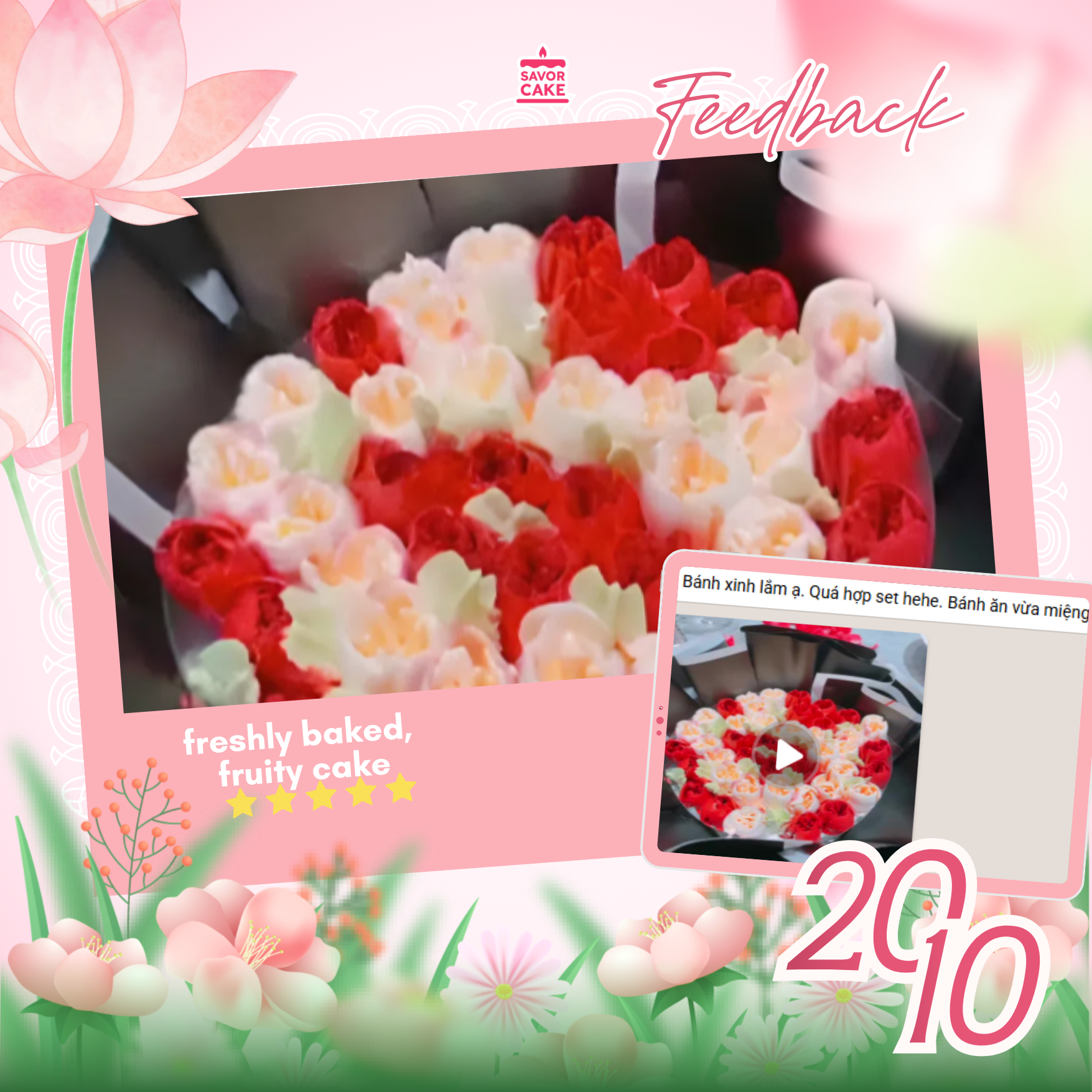 ảnh feedback bánh savor