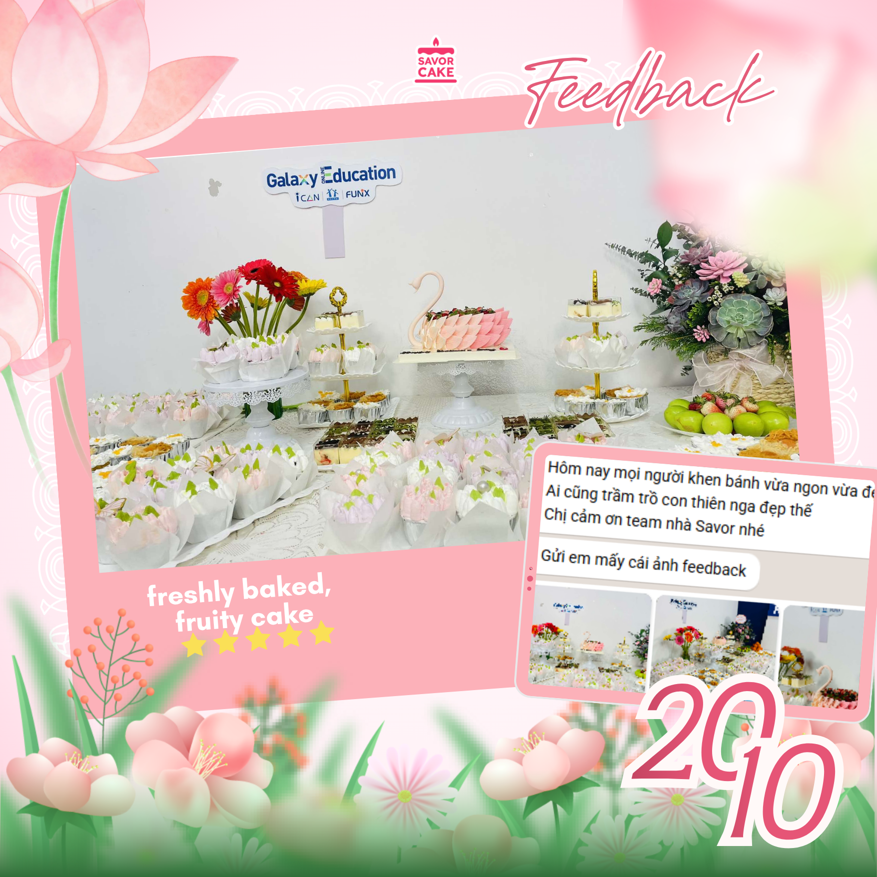 ảnh feedback bánh savor