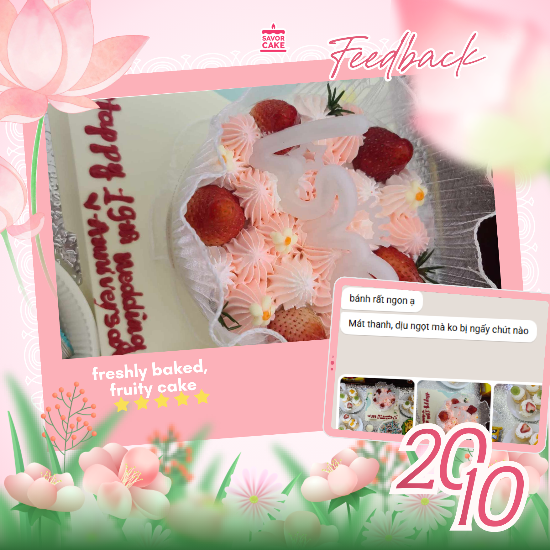 ảnh feedback bánh savor