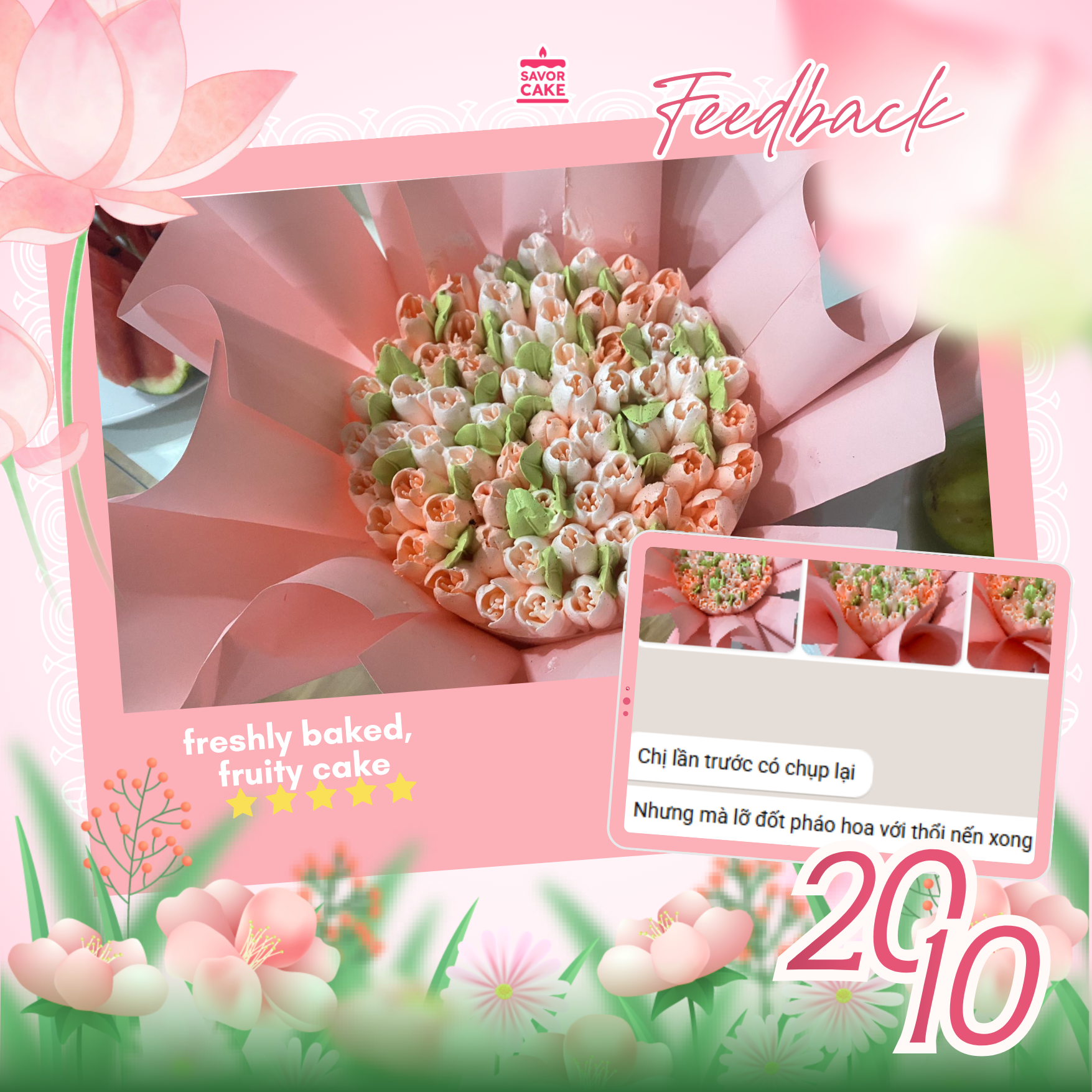 ảnh feedback bánh savor